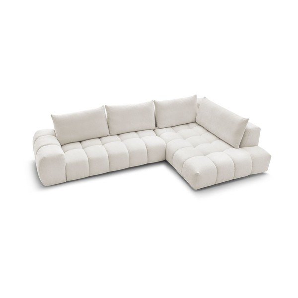 Kampinė sofa baltos spalvos (su dešiniuoju kampu) Everest – Bobochic Paris-image-3