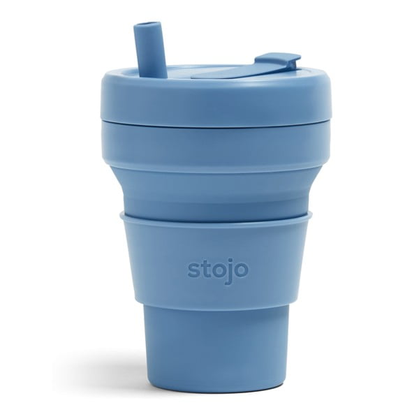 Mėlynas kelioninis puodelis Stojo Biggie Steel, 470 ml