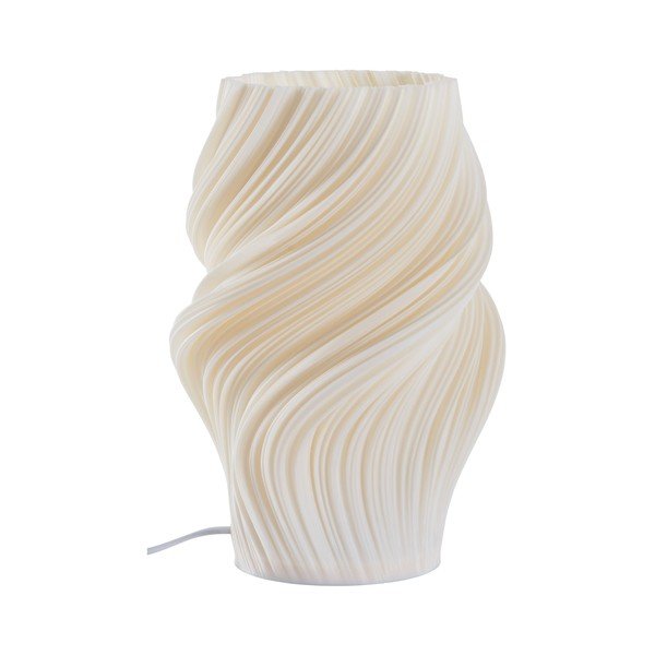 Baltos spalvos iš plastiko stalinis šviestuvas (aukštis 27 cm) Calais – Jotex