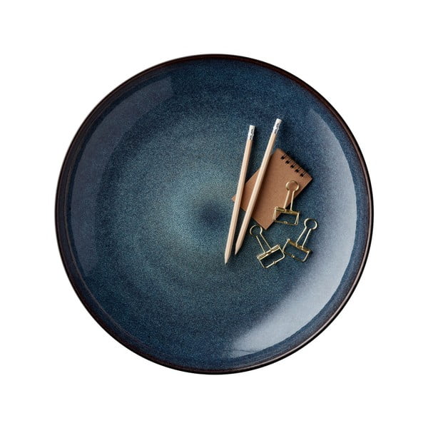 Juodos spalvos/mėlynos spalvos iš akmens masės dubuo ø 40 cm Gastro Dark Blue/Black – Bitz-image-4
