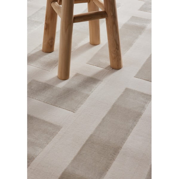 Kilimas pilkos spalvos/kreminės spalvos 120x170 cm Perles Onyx – Elle Decoration-image-4