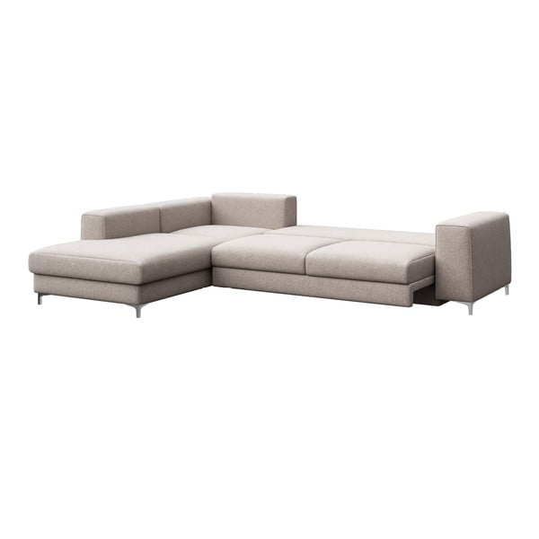 Šviesiai pilkos spalvos iš boucle sulankstoma/su sandėliavimo vieta kampinė sofa (su kairiuoju kampu/„L“ formos) Rene – Rodier-image-3