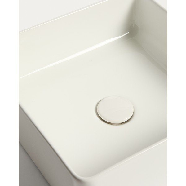 Baltos spalvos iš keramikos praustuvas 36,5x36,5 cm Ovara – Kave Home-image-3