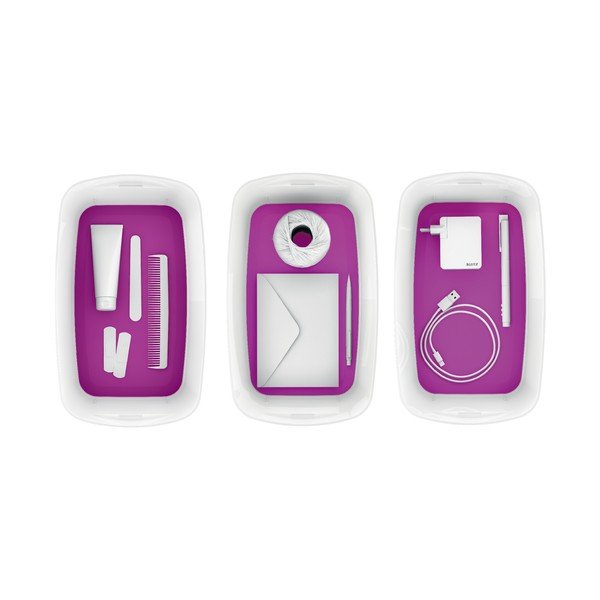 Baltos ir violetinės spalvos laikymo dėžutė su dangteliu Leitz Office, 5 l talpos-image-2