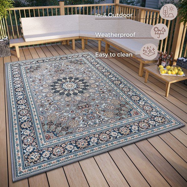 Mėlynas lauko kilimas 200x285 cm Kadi - Hanse Home-image-4