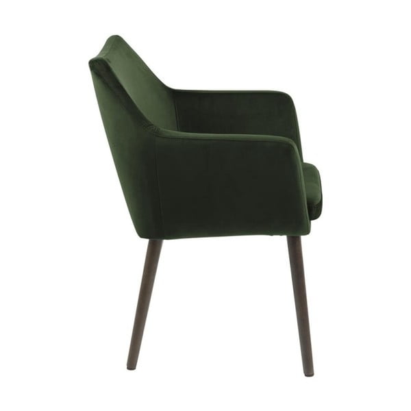 Žalios spalvos iš audinio valgomojo kėdė su porankiais Nora – Actona-image-4