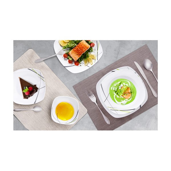 Sidabrinės spalvos stalo įrankiai iš nerūdijančio plieno 24 vnt. Satin – Orion-image-2