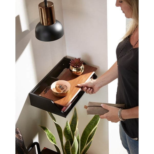 Juodas pakabinamas šviestuvas Kave Home Amina, aukštis 15 cm-image-2