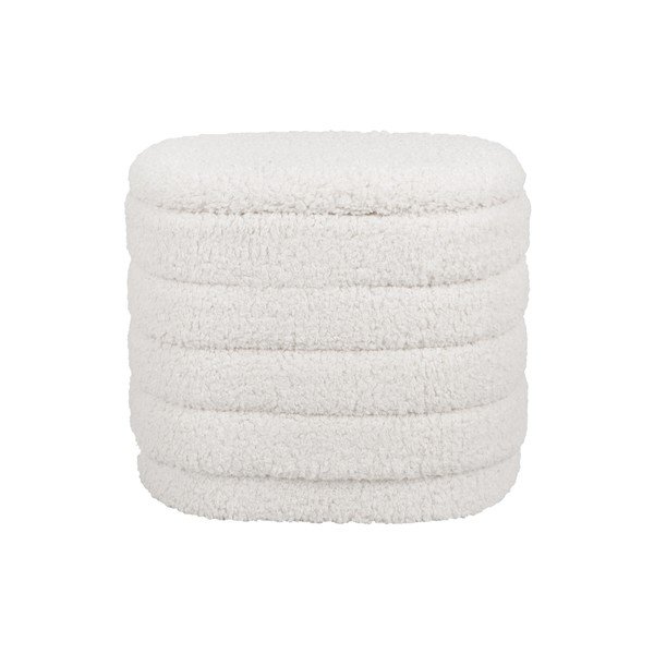 Baltas ovalus pufas su daiktadėže Leitmotiv Cuddly-image-2