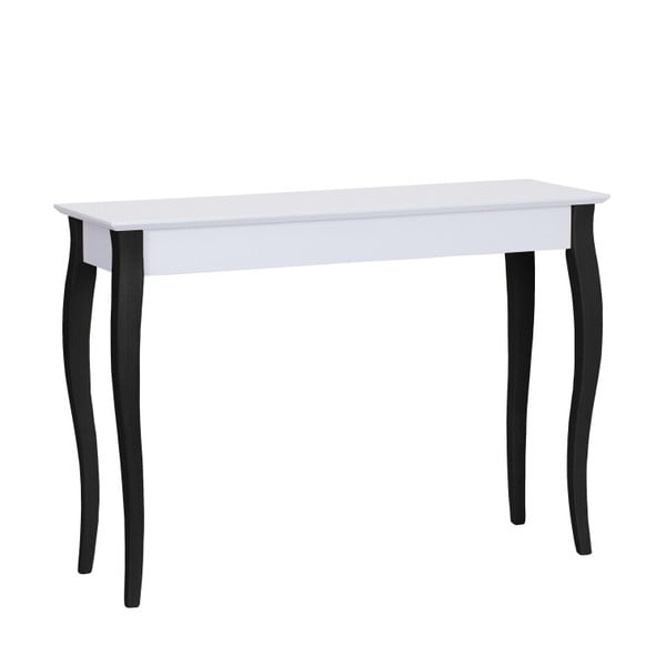 Baltas konsolinis staliukas su juodomis kojomis "Ragaba Lilo", plotis 105 cm