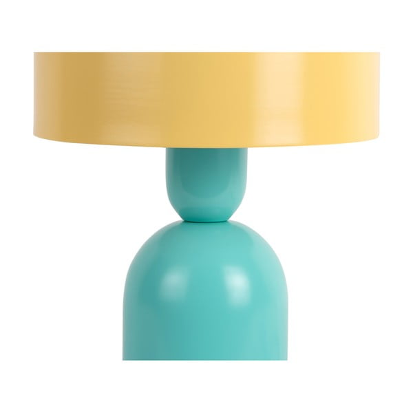 Geltonos spalvos/turkio spalvos stalinis šviestuvas (aukštis 24 cm) Double Funky – Leitmotiv-image-2