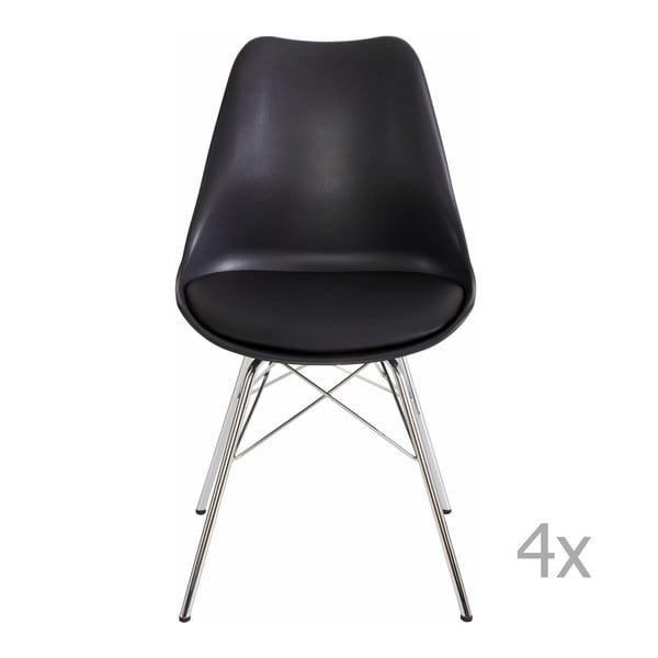 4 juodų valgomojo kėdžių rinkinys "Støraa Jenny