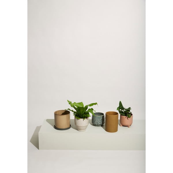 Iš keramikos rankų darbo gėlių vazonų dangteliai 2 vnt. ø 20 cm Lava – Hübsch-image-4