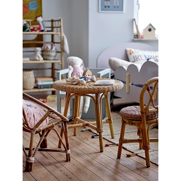 Apvalus vaikiškas staliukas iš ratano ø 53 cm Hortense - Bloomingville Mini-image-4