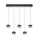 Juodos spalvos/sidabrinės spalvos kabantis šviestuvas LED Orbit – Trio Select