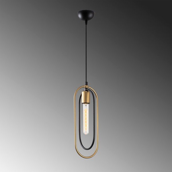 Kabantis šviestuvas juodos spalvos/auksinės spalvos Cerco – Opviq lights-image-3