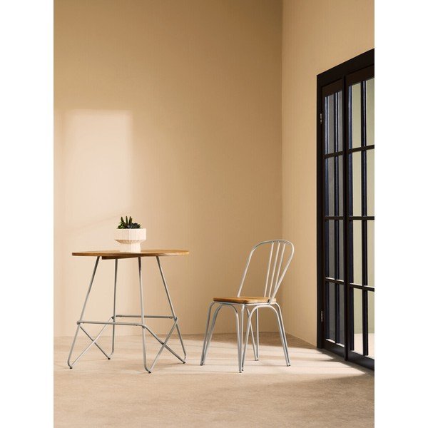 Iš guobos masyvo apvalios formos valgomojo stalas ø 80 cm District – Premier Housewares-image-1