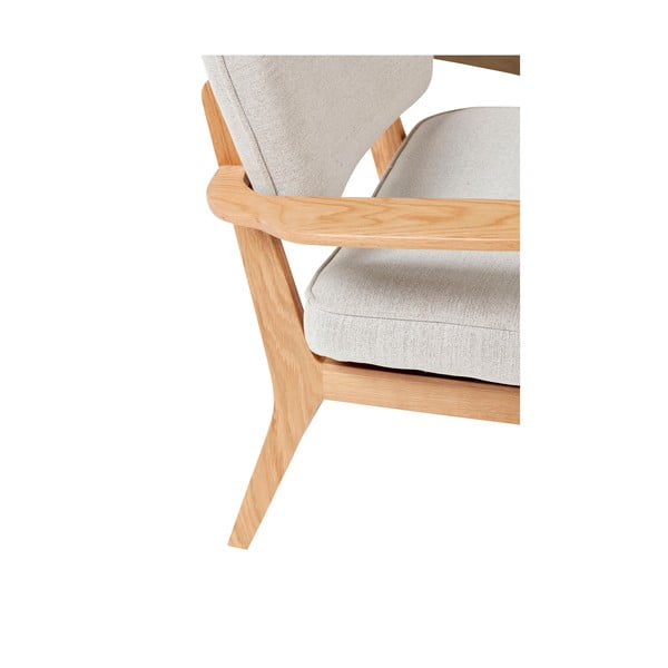 Pilkas krėslas su ąžuolo konstrukcija Hübsch Haze-image-3