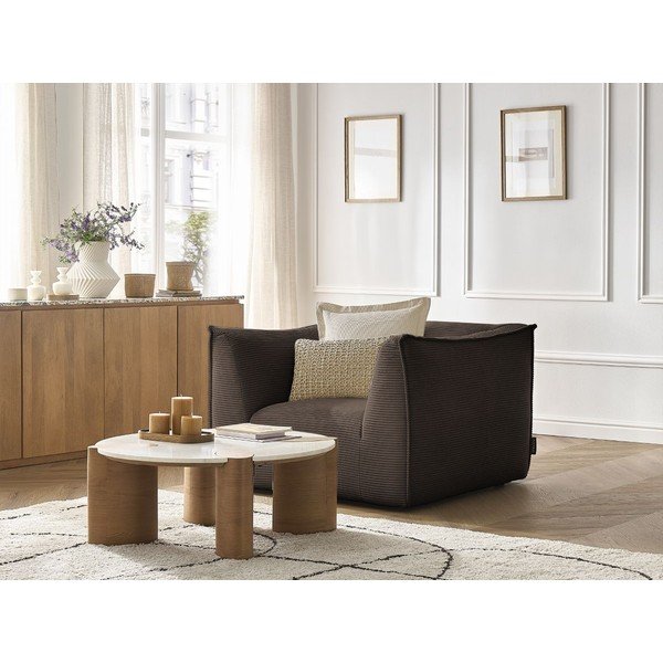 Rudos spalvos krėslas iš kordinio velveto Giorgia – Bobochic Paris-image-4