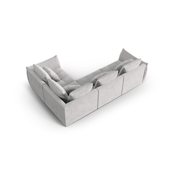 Kampinė sofa šviesiai pilkos spalvos (su dešiniuoju kampu/„L“ formos) Bloom – Micadoni Home-image-2