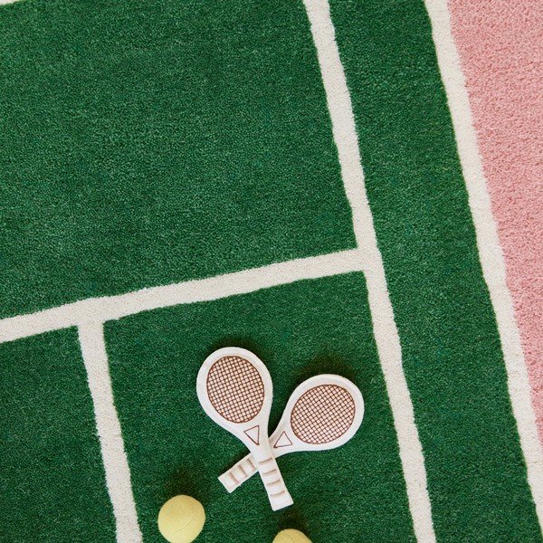 Iš vilnos mišinio vaikiškas žaidimų kilimas 88x150 cm Tennis – OYOY Mini-image-3