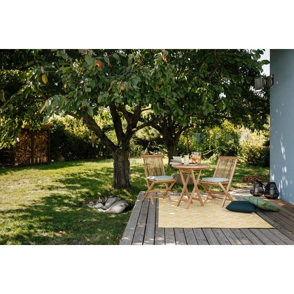 Sodo valgomojo stalas iš tikmedžio Bonami Essentials Oviedo, skersmuo 70 cm-image-1