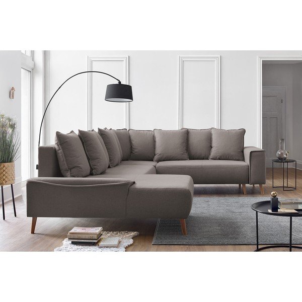 Ruda U formos sofa-lova "Bobochic Paris Gaia Panoramique XXL", dešinysis kampas-image-1