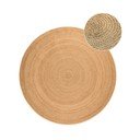 Apverčiamas natūralios spalvos iš džiuto apvalios formos kilimas ø 140 cm Braided – Hanse Home