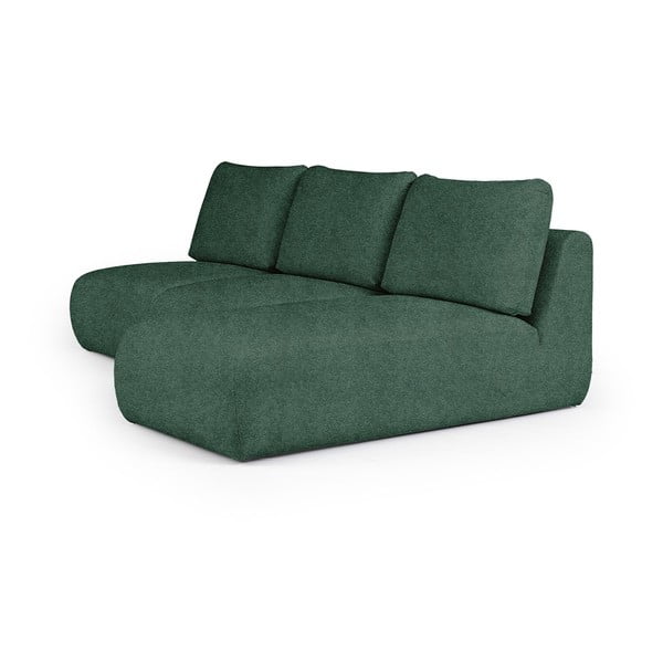 Žalios spalvos iš boucle kampinė sofa (su dešiniuoju kampu/su gultu) Mirel – Rodier-image-2