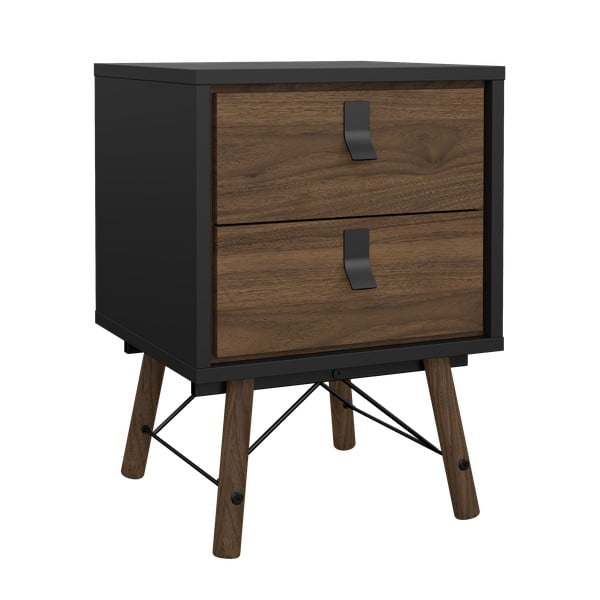 Tamsiai rudos spalvos naktinis staliukas Ry – Tvilum-image-2