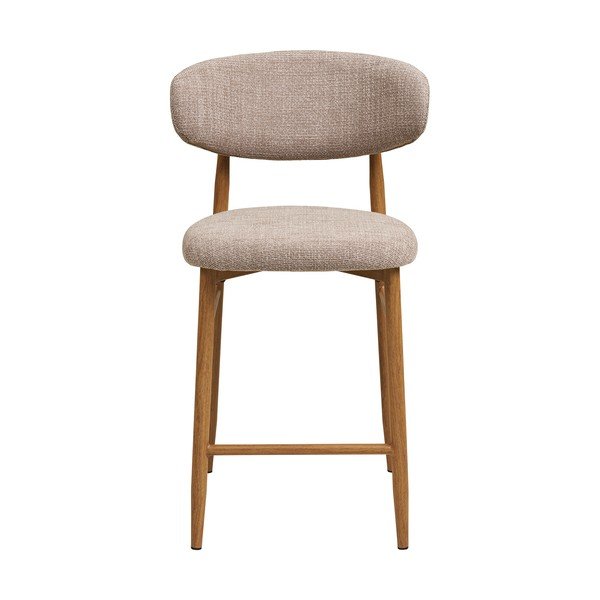Smėlio spalvos/natūralios spalvos iš audinio baro taburetė (sėdynės aukštis 65 cm) Levanto – House Nordic-image-2