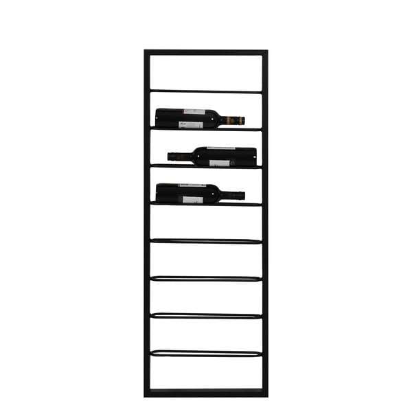 Sieninė iš metalo vyno lentyna juodos spalvos 42x120x6 cm Macaben – Light & Living