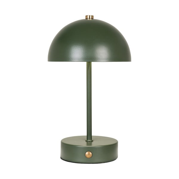 Tamsiai žalios spalvos stalinis šviestuvas LED (aukštis 25 cm) su metaliniu gaubtu Holt – House Nordic