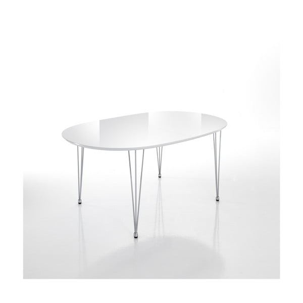 Prailginamas valgomojo stalas su baltu stalviršiu 105x170 cm Elegant – Tomasucci