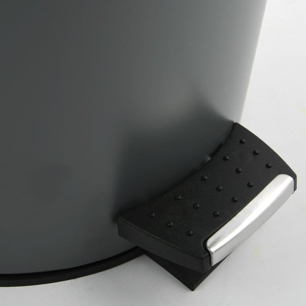 Tamsiai pilkos spalvos iš plieno šiukšliadėžė su pedalu 3 l   Adonis – Spirella-image-4