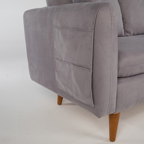 Sofa pilkos spalvos 215 cm Sofia – Balcab Home-image-1