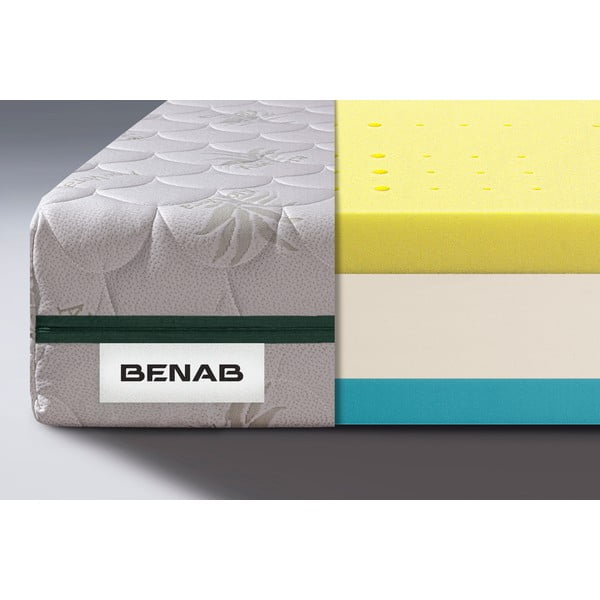 Kietas / vidutinio kietumo putų dvipusis čiužinys 160x200 cm BonReFresh BIO - BENAB-image-1