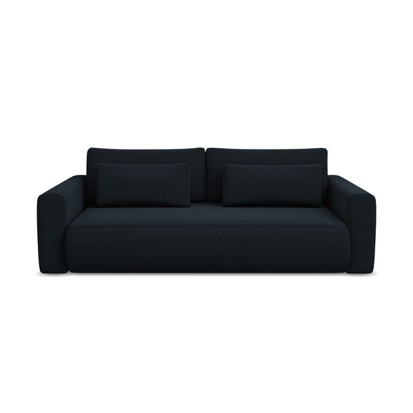 Tamsiai mėlynos spalvos iš velveto sulankstoma/su sandėliavimo vieta sofa 238 cm Kapua – Makamii