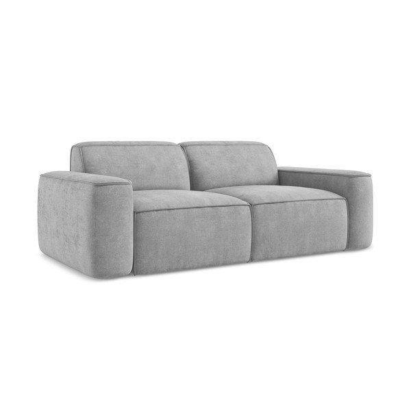 Šviesiai pilkos spalvos iš šenilinio audinio sofa 204 cm Omao – Makamii-image-3