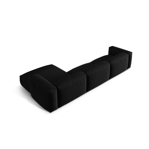Modulinė kampinė sofa juodos spalvos (su dešiniuoju kampu) Martina – Micadoni Home-image-4