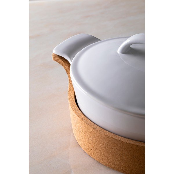 Baltos spalvos/rudos spalvos iš akmens masės dubuo Ensemble – Casafina-image-3