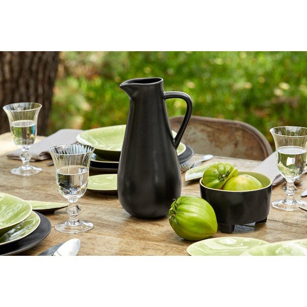 Šviesiai žalios ir juodos spalvos keraminis dubuo ant kojelių Costa Nova Riviera, ⌀ 14 cm-image-2