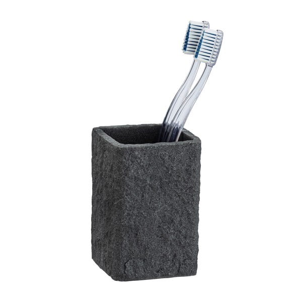 Tamsiai pilkas Wenko Villata dantų šepetėlio puodelis-image-2