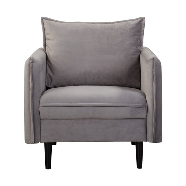 Pilkos spalvos iš velveto krėslas Juli – Ropez-image-2