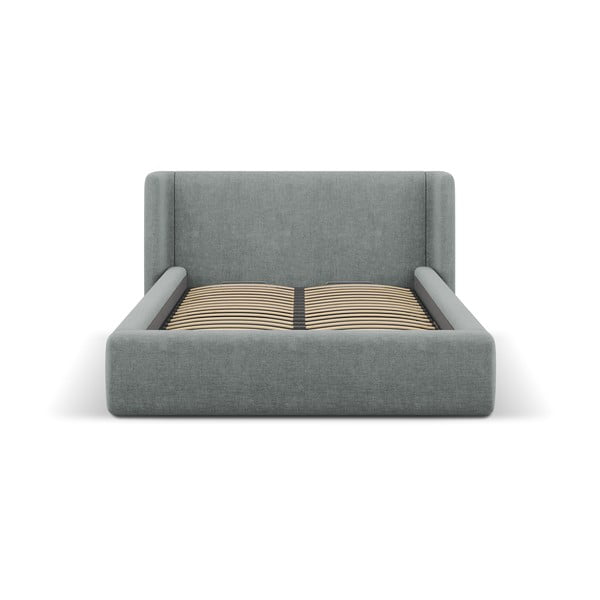Tamsiai pilkos spalvos dvigulė lova audiniu dengta su sandėliavimo vieta su lovos grotelėmis 180x200 cm Jason – Windsor & Co Sofas-image-4