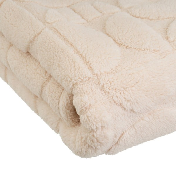 Smėlio spalvos iš mikropliušo antklodė ir pledas 130x160 cm Mid Century – Casa Selección-image-3