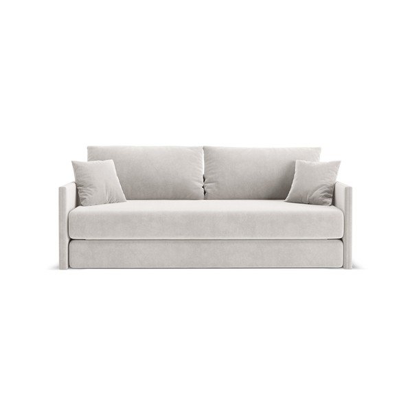 Smėlio spalvos sulankstoma sofa iš velveto 209 cm Shannon – Cosmopolitan Design