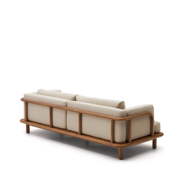 Iš tikmedžio masyvo sodo sofa smėlio spalvos/natūralios spalvos Turqueta – Kave Home-image-3