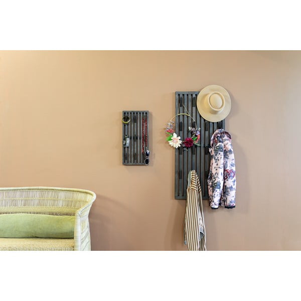 Tamsiai rudos spalvos iš ąžuolo masyvo sieninė lentyna 24 cm Parco – Spinder Design-image-3