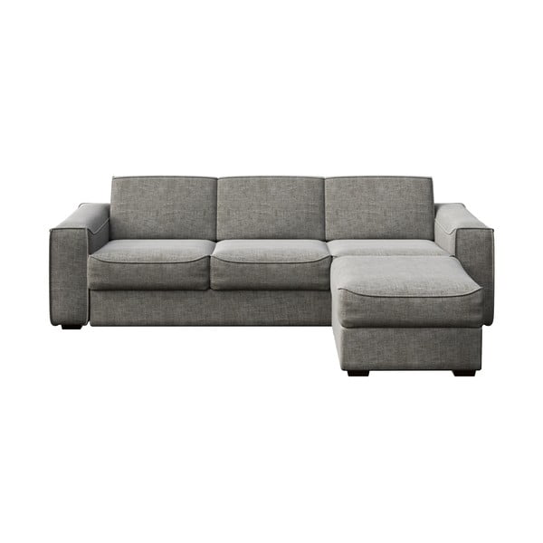 Pilkos spalvos kampinė sofa-lova Mesonica Munro, dešinysis kampas, 308 cm